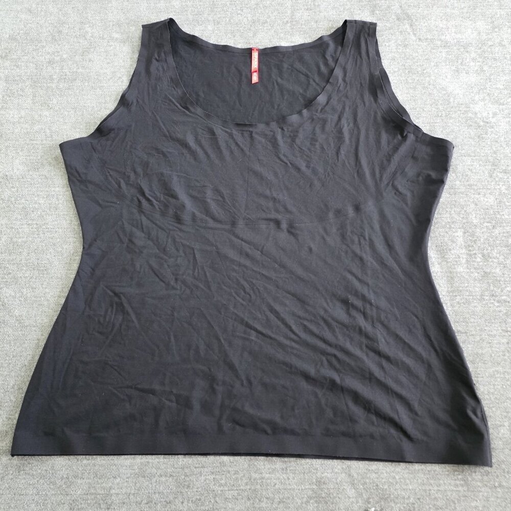 Spanx Tank Top Womens 3X  Black 10039R Shapewear Sleeveless Hourglass Silhouette